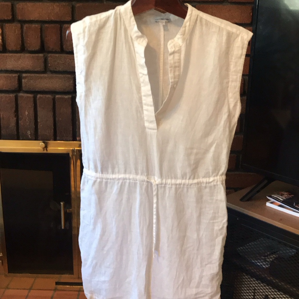 James Perse white Sleeveless linen mini dress size 2 - Picture 2 of 10